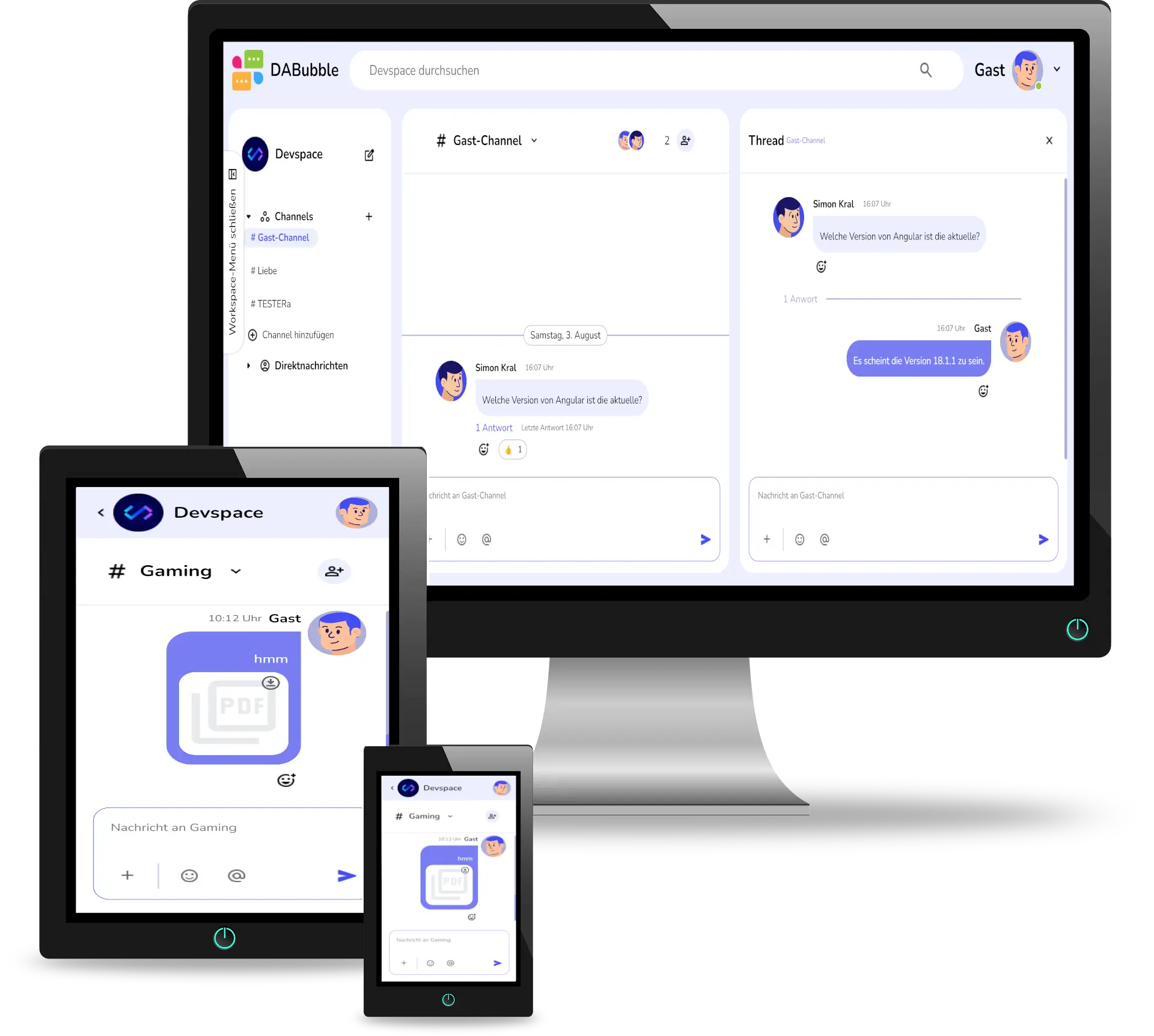 DABubble – Team-Chat Anwendung