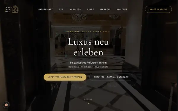 Luxus Loft Köln Premium Apartment Website for Exclusive Short-Term Rentals