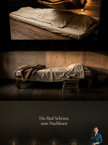 LADDAWAN Demo-Website für Massagestudios mit Scroll-Film und Buchung ohne Konto – Der Weg durch das Haus (Tablet)