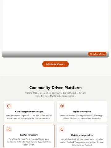 Thailand Vloggers Creator Discovery Platform for Travel YouTube Channels – SEO & Content Discovery Engine (Tablet)