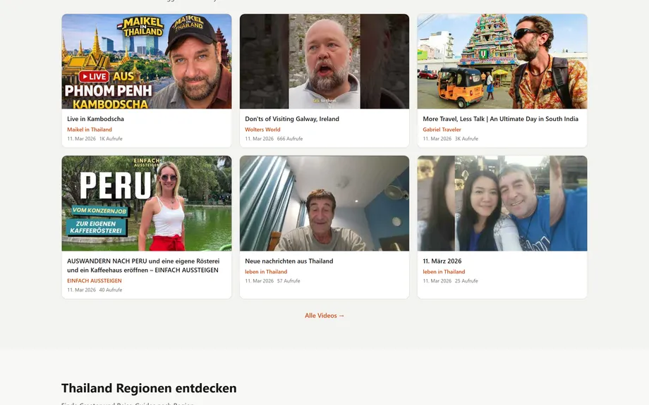 Thailand Vloggers Creator Discovery Platform for Travel YouTube Channels – Strategy & Architecture (Desktop)